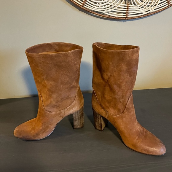 Free People Dakota Suede Leather Heeled Boots - Picture 5 of 8